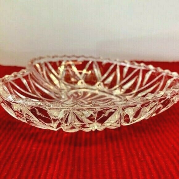 VTG Heart Shaped Dish Sawtooth Edge Early American Pressed Glass EAPG - Picture 3 of 5